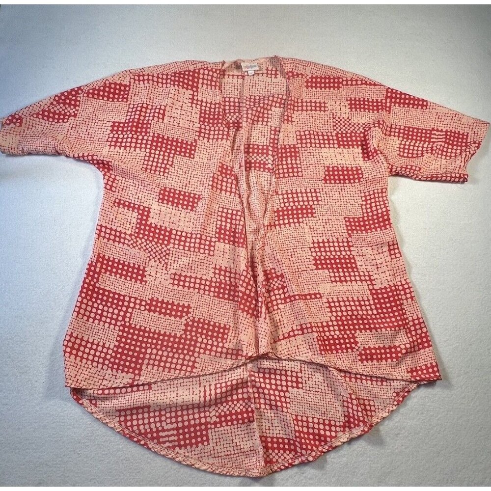 Lularoe open front short sleeve cardigan size S